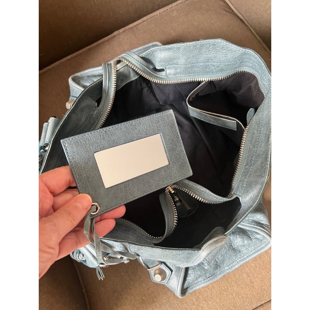 Balenciaga Blue Leather City Bag - Picture 7 of 10